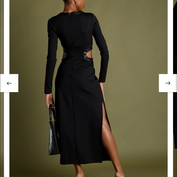 NWT STAUD Long Sleeve Dolce Cut Out Dress - Picture 4 of 11